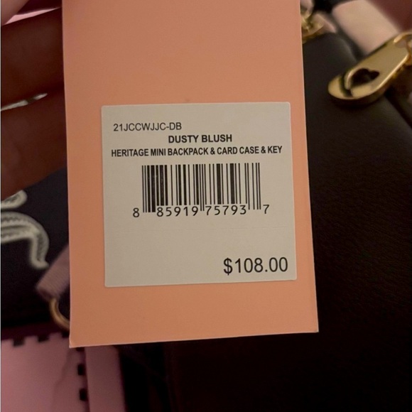 - Juicy Couture mini limited edition Pink & Black leather 3 piece Backpack… - Picture 6 of 8